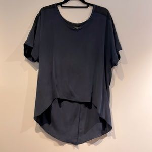 The Podolls Silk high/low hem shirt with slit back